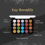 Buy Shryoan 20 Shades Glitter Eyeshadow Palette, Shimmery Finish ( Shade 01 ) - Multicolor 24gm - Purplle