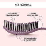 Buy Alps Goodness Tangle-Free Hair Essentials Set with Wheatstraw Detangler Brush (Pack of 1) & Flaxseed Gel 300ml Combo of 2 - Purplle