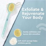 Buy GUBB 2 IN 1 Loofah With Handle Back Scrubber | Dual Sided Exfoliating For Cleanse, Exfoliate & Massage - Soft Nylon Bristles, Effectively Clean Knees, Elbow & Ankle (Assorted) 1 pc - Purplle