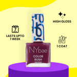 Buy NY Bae Color Rush Nail Paint Set + Remover - Maroon Mania 12 | Chip Resistant | Acetone Free | Long Lasting | Quick Dry | Glossy Gel Nail Paint Combo (5.6 ml*4) + Nail Polish Remover (30 ml) Combo of 5 - Purplle