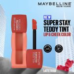 Buy Maybelline New York Superstay Teddy Tint - Lip and Cheek Color | Latte To Go, 5 ml - Purplle