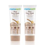 Buy Mamaearth Rice Face Wash with Rice Water & Niacinamide for Glass Skin (Pack of 2) (100 ml) - Purplle