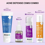 Buy The Derma Co. Acne Defense CSMS Combo : Salicylic Acid Daily Face Wash (100 ml) + 2% Salicylic Acid Face Serum (8 ml) + Kojic Acid Face Cream (30g) + Hyaluronic Sunscreen Aqua Gel (50g) - Combo of 4 - Purplle