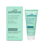Buy mCaffeine 5% Niacinamide, 5% Panthenol & Matcha Tea Oil-Free Moisturizer | Reduces Acne Marks, Hydrates | For Oily, Acne Prone Skin - 50 ml - Purplle
