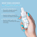 Buy Glamveda 1% Copper peptide with Multi peptide & hyaluronic acid Advance Age Support Face Serum | Reduces signs of ageing, Boosts collagen, reduces & smoothens wrinkle| Restores youthfull glow| All Skin Types 30 ml - Purplle