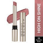Buy Swiss Beauty Select High On Shine Creamy Lipstick | With Mirror-shine finish | Enriched with Vitamin E |4 Supreme Nude 1 gm - Purplle