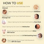 Buy SPRING H2O FRANCE 24 Carat Gold Facial Kit 80 gm| 2 in 1 Formula Brightning+Sun Protection| Enriched with Fresh Cell KIWI Extract and Gold Powder|Simple 8 Step - Purplle