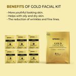 Buy SPRING H2O FRANCE Gold Facial Kit 60 gm| 2 in 1 Formula Brightning+Repair | Enriched with Witch Hazel Extract and Gold Powder| Simple 6 Step - Purplle