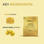 Buy SPRING H2O FRANCE Gold Facial Kit 60 gm| 2 in 1 Formula Brightning+Repair | Enriched with Witch Hazel Extract and Gold Powder| Simple 6 Step - Purplle