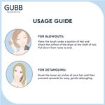 Buy GUBB Styling Hair Brush, Flat Hair Brush for Hair Styling - Vogue Range, Colour may vary 1 Pc - Purplle