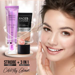 Buy FACES CANADA Strobe Cream - Pink, 30 ml | Primer + Highlighter + Moisturizer | Shea Butter & Hyaluronic Acid | Intense Hydration | Flawless Radiant Dewy Skin | Illuminating & Glowing Makeup Base - Purplle