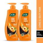 Buy Joy Hair Fruits Long & Silky Conditioning Shampoo Enriched with Apricot & Peach (Pack of 2 X 650ml) - Purplle
