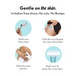 Buy Plush Reusable Bikini Razor (2 Pcs) for All Skin Types with German Precision Blades and Lubricating Strips - Purplle