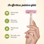 Buy Plush Disposable Eco-Razor for Women (Pack of 3) with Aloe & Vit E Lubricating Strip | Painless Hair Removal Razor with 3 Swedish Steel Blades & Wheat Straw Handle - Purplle