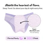 Buy Plush Disposable Overnight Period Panties for Women | Size - M/L (80-100cm) | 5Pcs (Lilac Colour) 12 Hour Leak Protection - Purplle