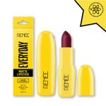 Buy RENEE Everyday Matte Lipstick 07 Cupcake, Lightweight & Long Lasting, Intense Color Payoff with Creamy Matte Finish, Enriched with Vitamin C, Hyaluronic acid & SPF 30, , 3 gm - Purplle