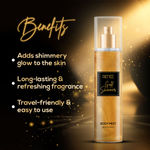 Buy RENEE Gold Shimmer Body Mist, Long Lasting Premium Fragrance with Shimmering Effect, Scent with Floral & Fruity Notes, Travel Friendly, Ideal for Every Occasion, 150 ml - Purplle