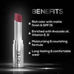 Buy RENEE Matte Lock Lipstick- 04 Pop, Moisturizing, Long Lasting & Weightless Formula With SPF 15, Intense Color Pay Off with Ultra-Matte Finish, Enriched with Avocado oil, Vitamin E, D, 3.5 gm - Purplle