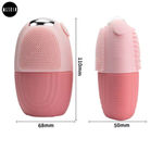 Buy MeSkin 4in1 Multifunctional Silicone Ice Face Roller: Stainless Steel Roller with Silicone Exfoliator and Makeup Brush Cleaner - Facial Beauty Tool - 1 Pc - Purplle