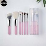 Buy MeSkin Makeup Brush Set of 6: Premium Design for Easy, Precise Application on Face, Eyes, and Brows | Cruelty-Free, Super Soft Bristles for Unparalleled Precision (Pink) - Purplle