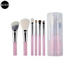 Buy MeSkin Makeup Brush Set of 6: Premium Design for Easy, Precise Application on Face, Eyes, and Brows | Cruelty-Free, Super Soft Bristles for Unparalleled Precision (Pink) - Purplle