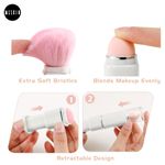 Buy MeSkin Travel Makeup Brushes Set: 8-in-1 Mini Foundation Brush, Portable Face Powder Brush, Blush Concealers, Eye Makeup Brushes, Puff Sponge with Organizers and Storage Boxes (Green) - Purplle