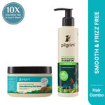 Buy Pilgrim Healthy Hair Duo – Patua & Keratin Smoothening Shampoo (200 ml) + Hair Mask (200 ml) | Controls Frizz, Nourishes & Repairs Damaged Hair | Sulfate-Free | For Men & Women, Haircare Kit, Combo of 2 - Purplle