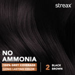 Buy Streax Hair Colour - Black Brown (70gm+50ml) - Purplle