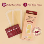 Buy Carmesi Deep Nourish Body Wax Strips | 20 Wax Strips and 4 Post-Wax Wipes | Enriched with White Chocolate | Safe for All Skin Types - Purplle