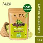 Buy Alps Goodness Amla Reetha & Shikakai Powder 150 gm| 100% Natural Powder | No Chemicals, No Preservatives, No Pesticides | Promotes Hair Growth| Hair Mask | Strenghtens Hair | For silky smooth hair - Purplle
