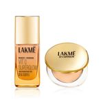 Buy Lakme Vit C Superglow Foundation (25 ml) + Compact (8gm) - Light Skin Tone | Shade Foundation - Warm Creme , Compact - Sand - Purplle