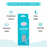 Buy VI-JOHN Feather Touch Multipurpose Women Razors For Eyebrows, Upper Lip, Chin Hair, Bikini Line & Peach Fuzz All Skin 3 PCS - Purplle