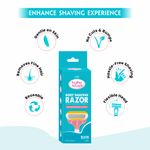 Buy VI-JOHN Feather Touch Body Shaving Razor For Women, Irritation free Shaving & Hair Removal, coated with Aloe vera & Vitamin E - Pack of 1 - Purplle