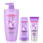 Buy L'Oreal Paris Hyaluron 72HR Hydration Kit (Shampoo 1000 ml + Conditioner 180 ml + Night Cream 180 ml) - Purplle