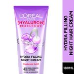 Buy L'Oreal Paris Hyaluron 72HR Hydration Kit (Shampoo 1000 ml + Conditioner 180 ml + Night Cream 180 ml) - Purplle