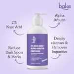Buy BAKE 2% Kojic Acid Face Wash with Alpha Arbutin for Pigmentation, Dark Spots & Tan Removal 100ml - Purplle