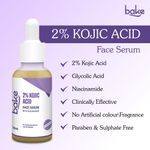 Buy BAKE 2% Kojic Acid Face Serum with Niacinamide & Glycolic Acid for Pigmentation, Dark Spots & Circles, Tan Removal 30ml - Purplle