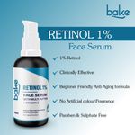 Buy BAKE 1% Retinol Face Serum with Multi Peptides for Anti Aging | Skin Cell Regeneration & Repair | Firms & Lifts the Skin, Reduces Fine Lines & Wrinkles 30ml - Purplle