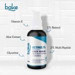 Buy BAKE 1% Retinol Face Serum with Multi Peptides for Anti Aging | Skin Cell Regeneration & Repair | Firms & Lifts the Skin, Reduces Fine Lines & Wrinkles 30ml - Purplle