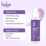 Buy BAKE 2% Kojic Acid Sunscreen SPF 70 PA+++ with Alpha Arbutin & Niacinamide for Pigmentation, Dark Spots & Tan Removal 100 gm - Purplle