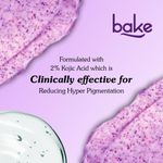 Buy BAKE 2% Kojic Acid Lavender Smoothie Body Scrub For Pigmentation & Strawberry Skin | Tan Removal, Skin Exfoliation & Whitening 150 gm - Purplle