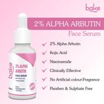 Buy BAKE 2% Alpha Arbutin Face Serum with Kojic Acid & Niacinamide for Pigmentation & Tan Removal | Reduces Dark Spots, Controls Melanin Production & Evens Out Skin Tone 30ml - Purplle