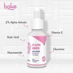 Buy BAKE 2% Alpha Arbutin Face Serum with Kojic Acid & Niacinamide for Pigmentation & Tan Removal | Reduces Dark Spots, Controls Melanin Production & Evens Out Skin Tone 30ml - Purplle