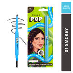 Buy SUGAR POP Brow Shaper 01 Smokey - 0.3 gms - Longwearing | Transfer-proof | Water-resistant | Built-in spoolie | Easy-to-use | Dual-ended brow shaper - Purplle