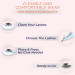 Buy Sanfe Instant Press On Lashes | False Eyelash, Eye Makeup | Long Lasting, Natural Look, No Glue Required | P12, 1 pair - Purplle
