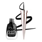 Buy MILA BEAUTE Glaze Artist Liquid Eyeliner Waterproof & Smudgeproof Quick Dry Formula - Infinite Black (6 ml) - Purplle