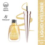 Buy MILA BEAUTE Glaze Artist Liquid Eyeliner Waterproof & Smudgeproof Quick Dry Formula - Magical Gold (6 ml) - Purplle