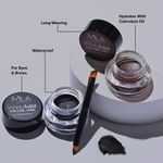 Buy MILA BEAUTE Wink Artist Gel Liner 2in1 With Brush Waterproof Eyeliner Upto 36hrs - Brown (4 gm) - Purplle