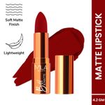Buy MILA BEAUTE Bold & Matte Lipstick Soft Matte Finish - 3 Fiery Fashion (4.2 gm) - Purplle