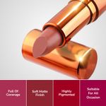 Buy MILA BEAUTE Bold & Matte Lipstick Soft Matte Finish - 3 Fiery Fashion (4.2 gm) - Purplle
